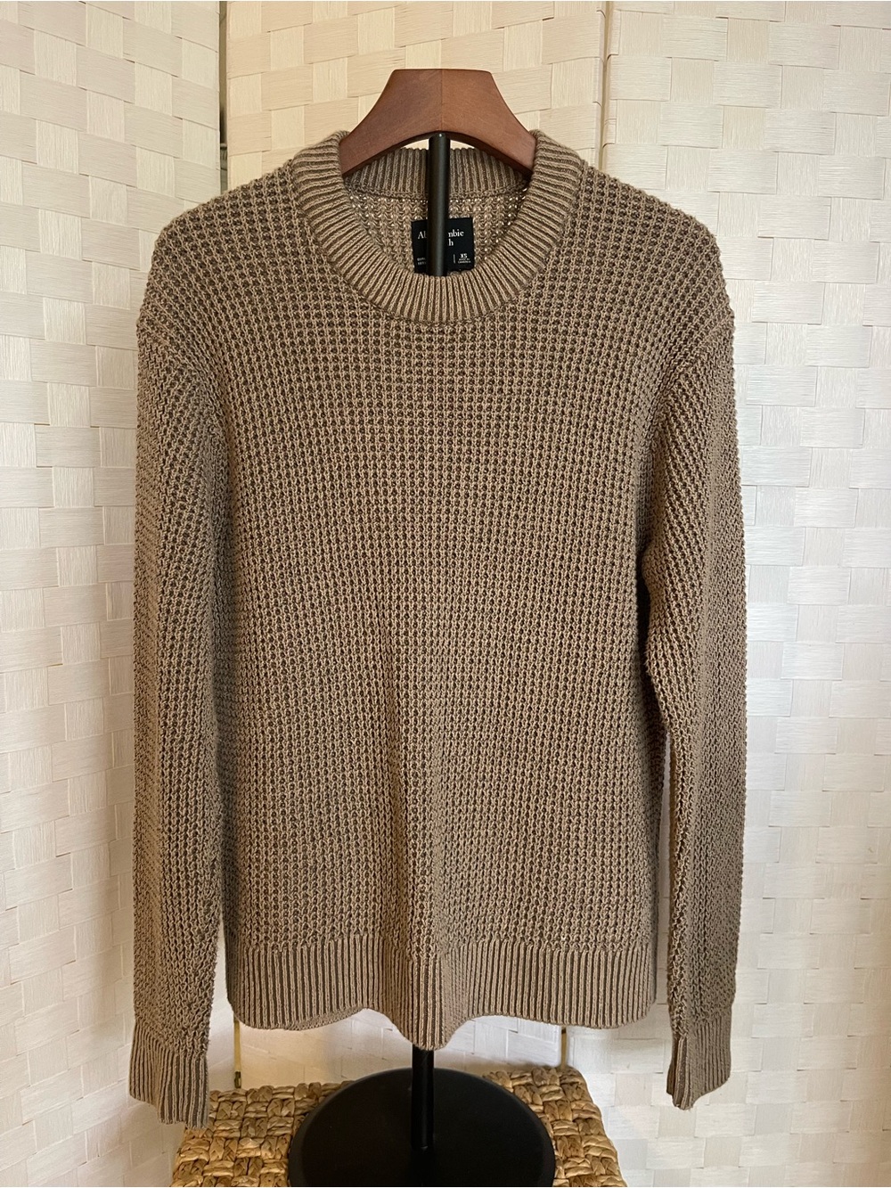 Abercrombie & Fitch Men's Crewneck Sweater - Taupe Brown